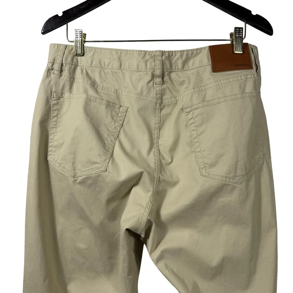 Bonobos Athletic Mens Khaki Tan Chino Pants Straight Leg‎ Cotton Stretch 34x34